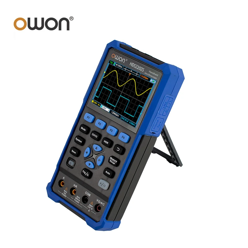 OWON HDS2202 2202S Digital Oscilloscope 2Channels 200Mhz 1GSa/s Portable 3in1 USB Osiclloscopes + Multimeter+Waveform Generator