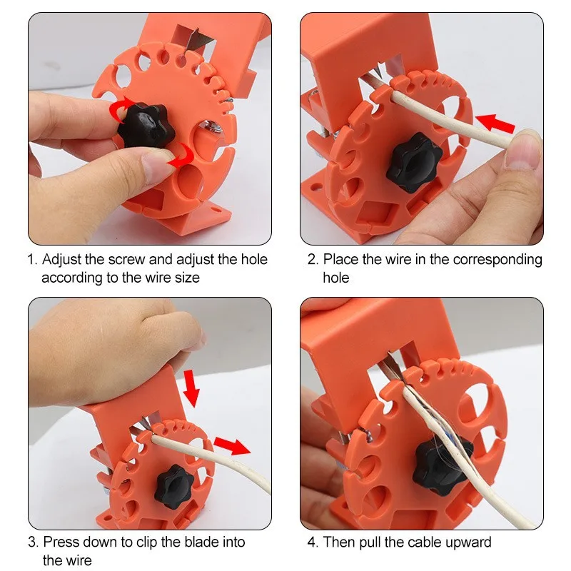 Handheld Copper Wire Stripper Quick Copper Wire Stripping Tool Portable Manual Copper Wire Stripping Machine Cable Stripper Tool