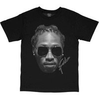 Men's Future Rapper Facial Pattern T-Shirt Hip Hop Street Vintage Style Crew Neck Short Sleeve Casual Harajuku