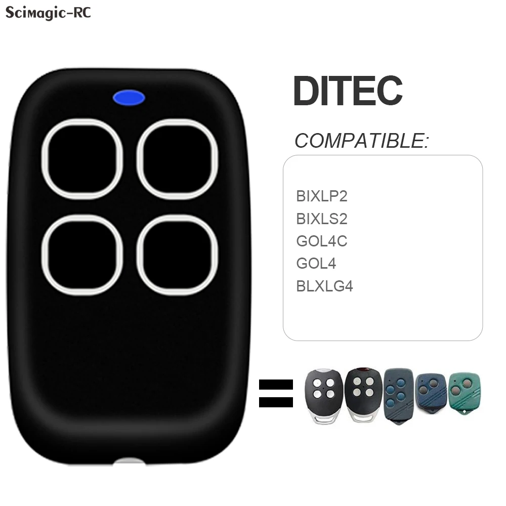 

DITEC GOL4 BIXLG4 BIXLP2 BIXLS2 433.92 Mhz Rolling Code GOL4C Fixed Code Remote Controller Ditec Garage Door Opener