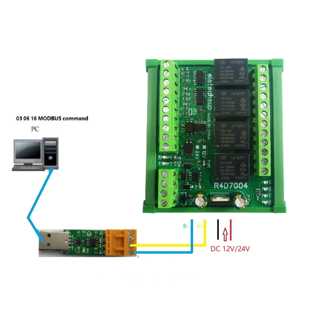 R4D7G04 DC 12V 24V multifunción PLC IO placa de expansión 4-20MA 0-10V colector de voltaje de corriente analógico NPN/PNP DI para instrumento