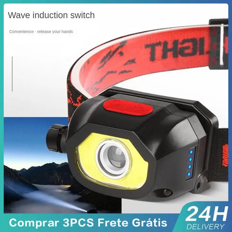 Kopf Taschenlampe USB Aufladbare Cob Led Camping Ausrüstungen Scheinwerfer Mit Gebaut-in Batterie Camping Liefert Flutlicht Scheinwerfer