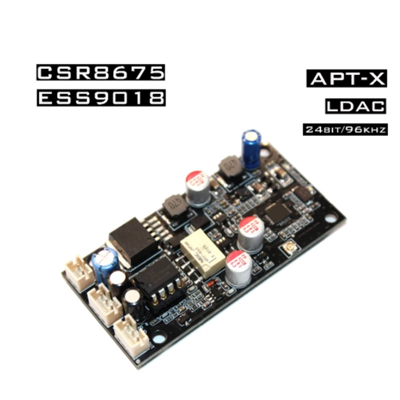 APTX HD CSR8675 Wireless Adapter Bluetooth 5.0 Receiver Board ES9018 I2S DAC Audio Decoder Board 24Bit/96Khz LDAC