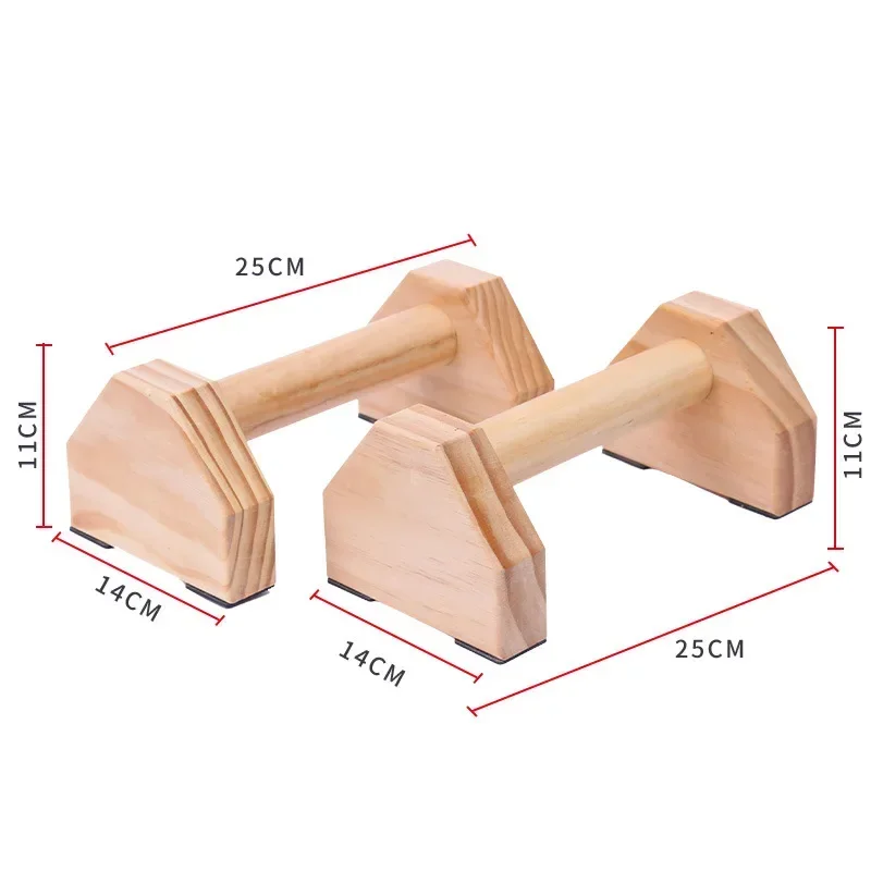 25cm Wooden Calisthenics Handstand Gym Exercise Training Parallel Bar 1 Pair Fitness Sport Push Up Stands Double Rod  Bracket