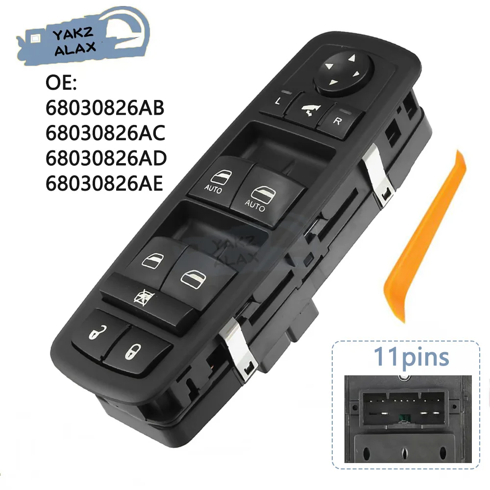 

68030826AB 68030826AC for Jeep Grand Cherokee 2011 2012 2013 Front Left Master Power Window Control Switch Glass Lifter Button