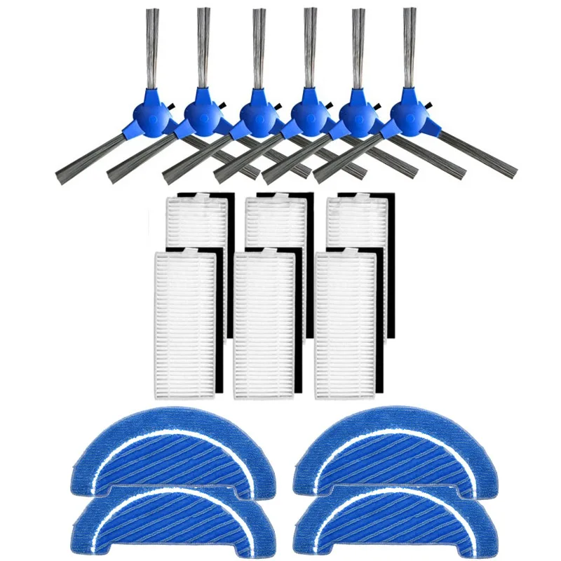 Tissu de nettoyage pour robot, brosse latérale, filtre hepa, kit de remplacement pour aspirateur robot Cecotec Conga Excellence 1090, accessoires