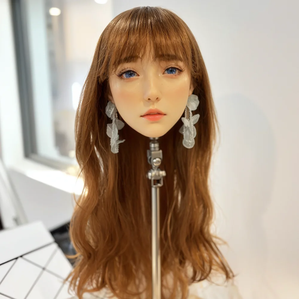 نموذج رأس أنثى مثير للغاية، مادة TPE، يمكن بيعه بشكل منفصل كشعر مستعار، لعبة رجالية للبالغين، مناسبة لكل من الرجال والنساء، Sotf