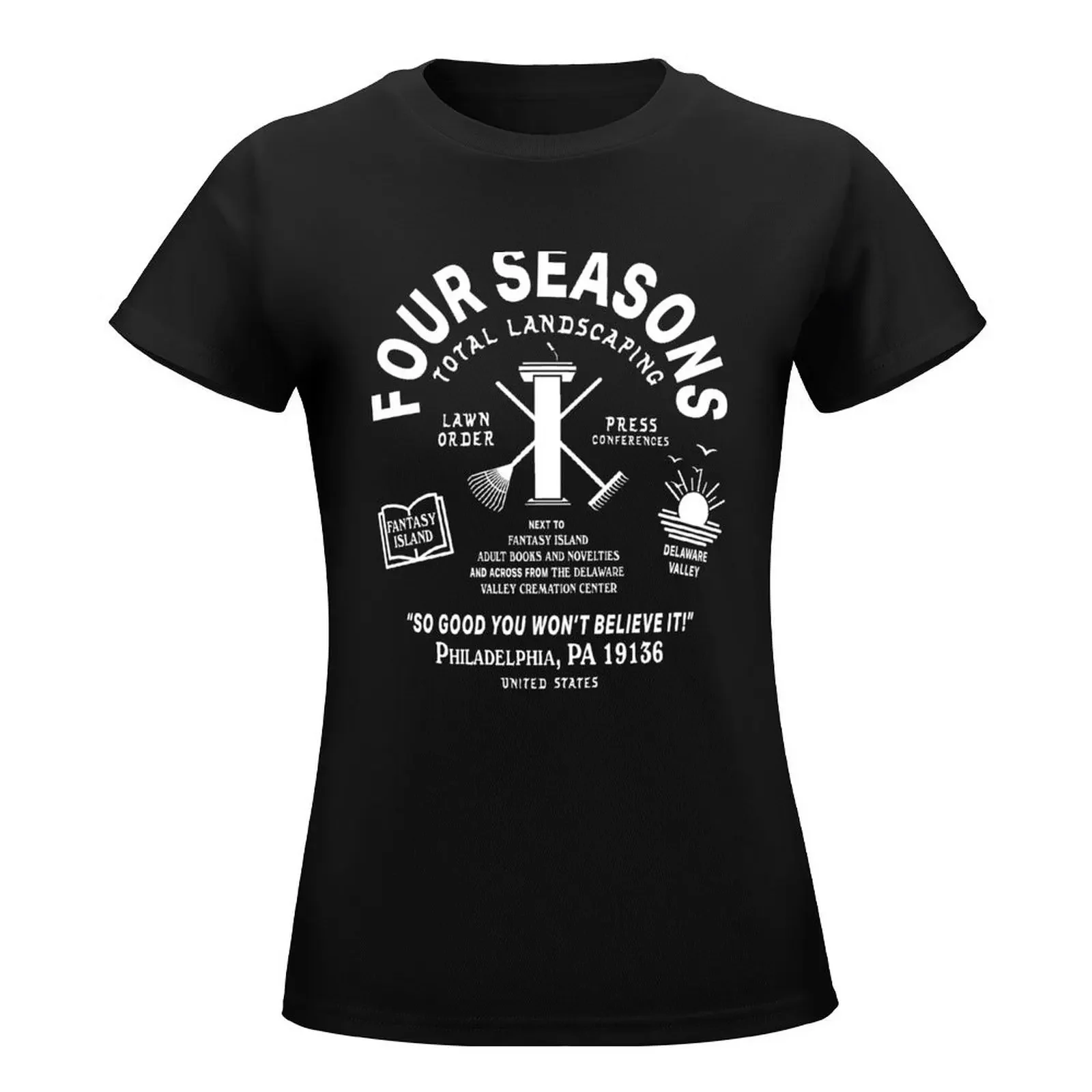 Four Seasons Total Landscaping Podium (white) T-Shirt anime clothes kawaii clothes Aesthetic clothing Women t shirt