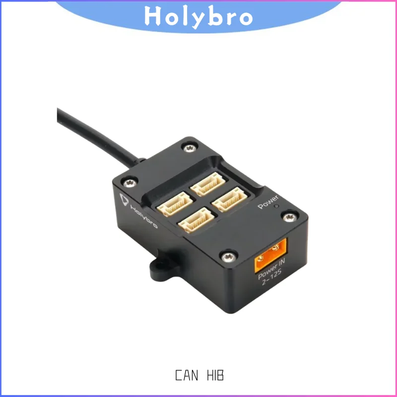 

HolyBro 2025 CAN Hub 2-12S — расширитель портов шины CAN с питанием для контроллеров полета PX4 и Ardupilot (широкая совместимость)