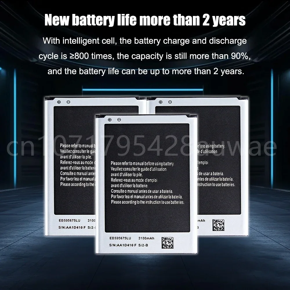 Оригинальный EB 595675 LU EB 595675 Аккумулятор LA 3100 мАч для Samsung Galaxy Note 2 N7108 N7108D N7105 N7100 N7102 N719 T889 I605