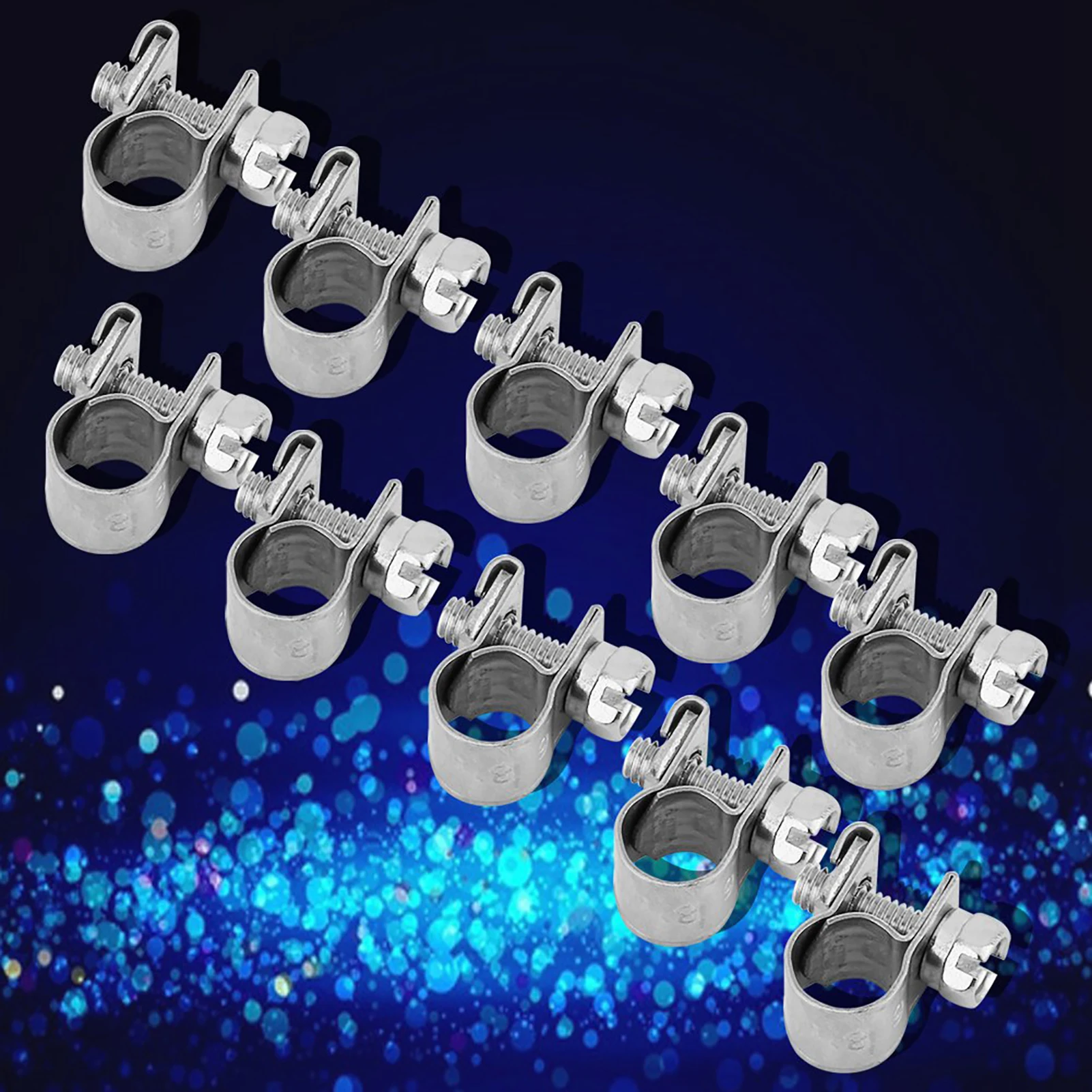 Stainless Steel Mini Fuel Line Pipe Hose Clamp Clip 6mm‑20mm Optional Size Hose Clamp Tube Clip Hose Clips Hose Fastener