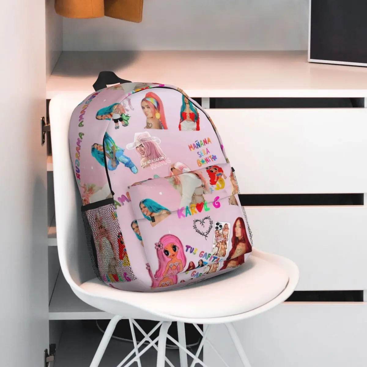 Manana Sera Bonito Karol New Fashionable Pattern School Bag Print Lightweight Backpack 15inch