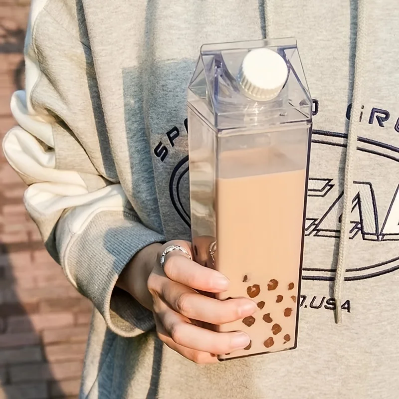 

Large Capacity Juice Tea Cup Transparent Milk Bottle Portable Plastic Bottle 500/1000ml Milk Tea Kettle fresh juice