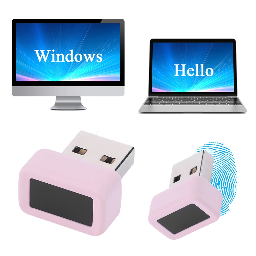 Imagem -03 - Leitor de Impressões Digitais Usb para Laptop Scanner Biométrico Anti-spoofing Windows Hello Fido U2f Chave de Segurança Portátil para Laptop