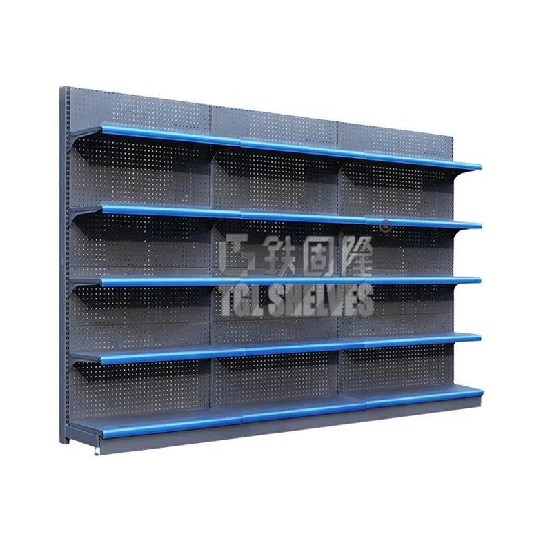 

(customized)Foshan Supplier Metal Supermarket Shelves Gondola Shop Shelves Grocery Racks