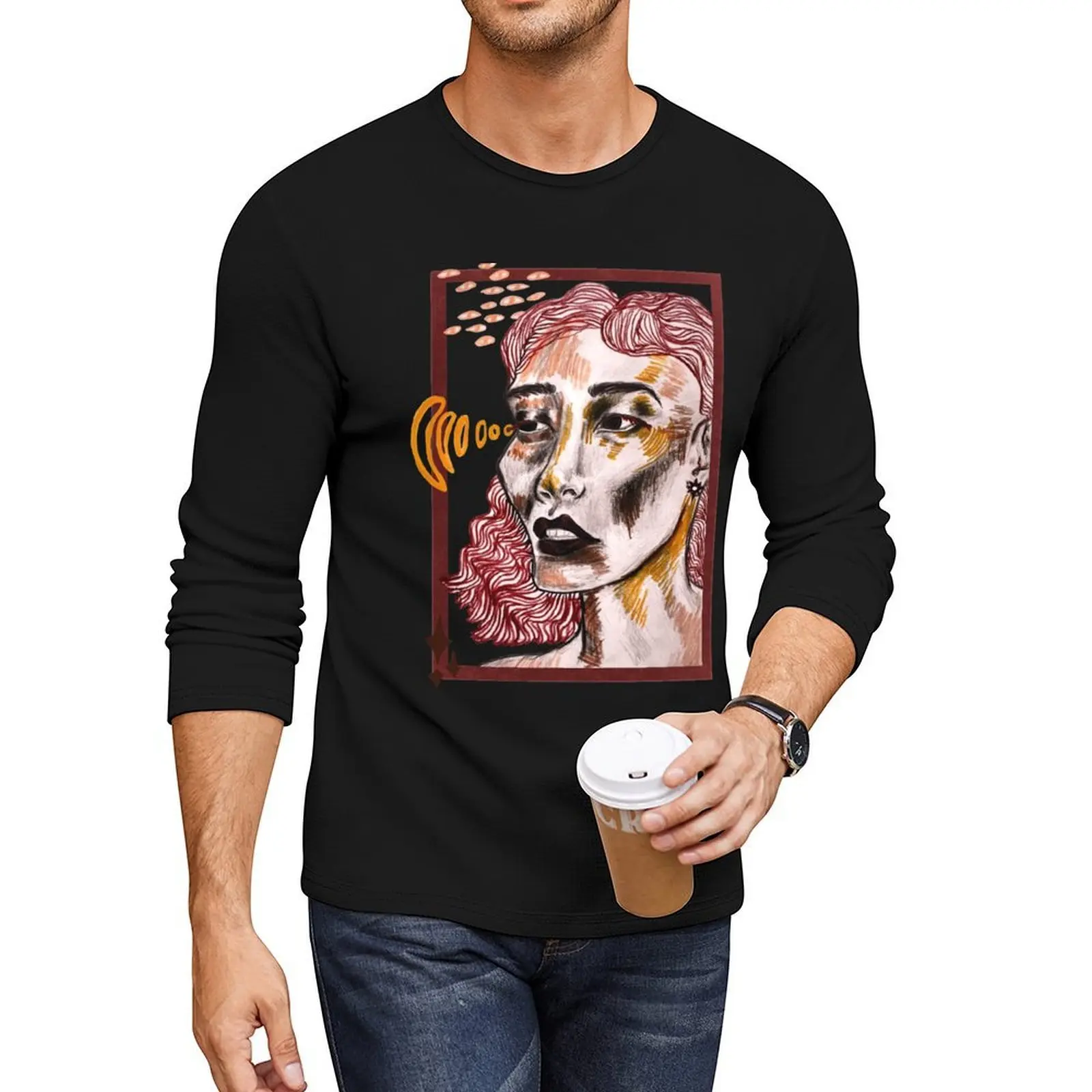 

Longing Long T-Shirt quick drying shirt cute clothes black t shirt plain t-shirt men clothes