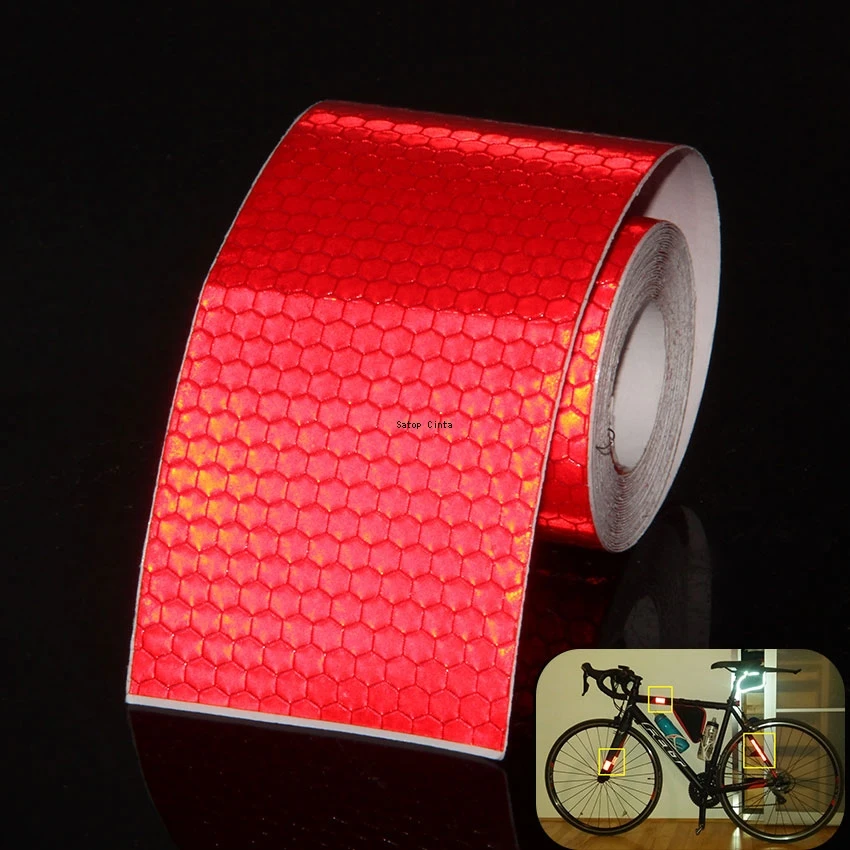 5CM*3M Red Reflective Car Stickers Waterproof Strong Self-Adhesive Safety Warning Tapes Reflectors Conspicuity Strips For Trucks