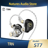 TRN ST7 HIFI Monitor IEMs 2DD+5BA Hybrid Drive Earphones Sports Earplugs with Replaceable Cables microphones Earbuds