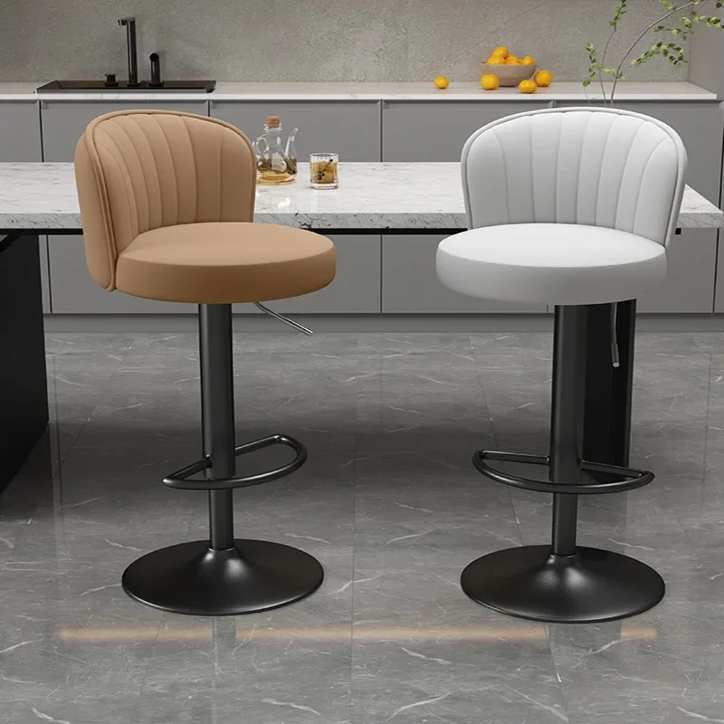 

Designer High Bar Stool Modern Design Adjustable Rotate Nordic Bar Stool Kitchen Leather Krzesla Do Jadalni Bar Accessories