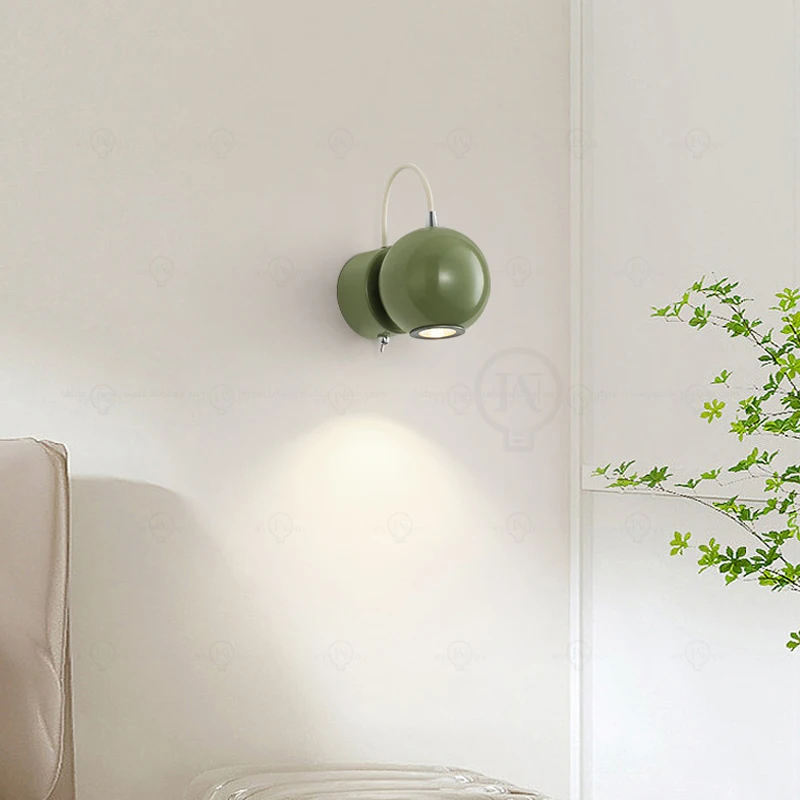 Imagem -05 - Minimalista Wall Lamp com Ângulo Ajustável e Switch Pequena Cabeceira Lâmpada Quarto Luz Luxo