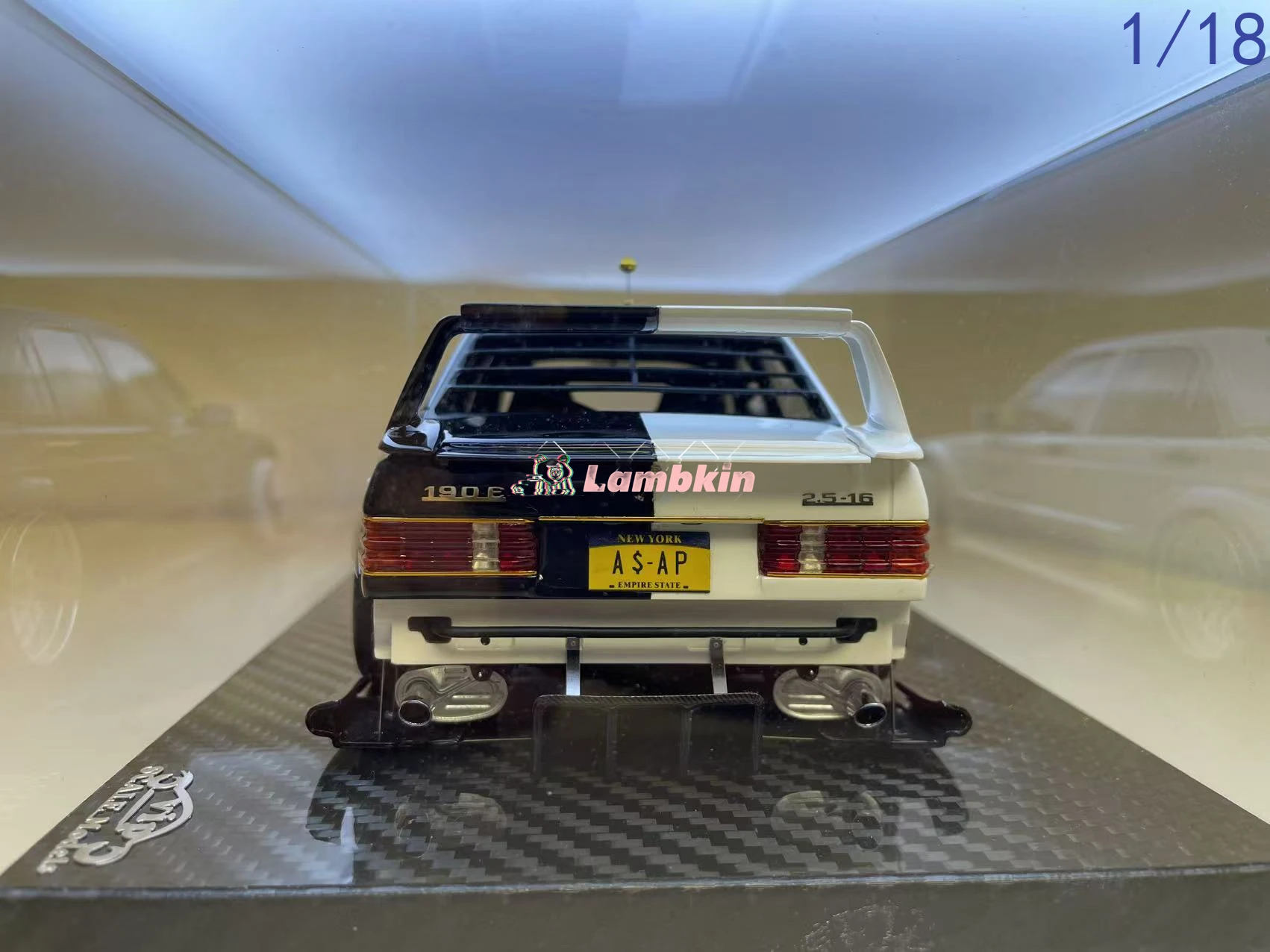 VIP Model 1/18 benz 190E asap black white limited99 resin unopenable sports Home Static Display Car Decoration Gifts Birthday