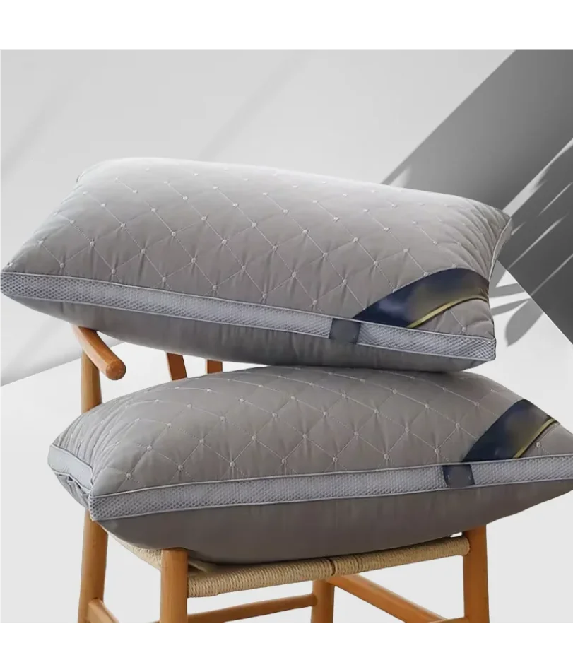 

Orthopedic Pillow for Cervical Support & Sleep Aid High Resilience Non-Collapsing Core Student Single Pillow Home/Dorm/Hotel Use