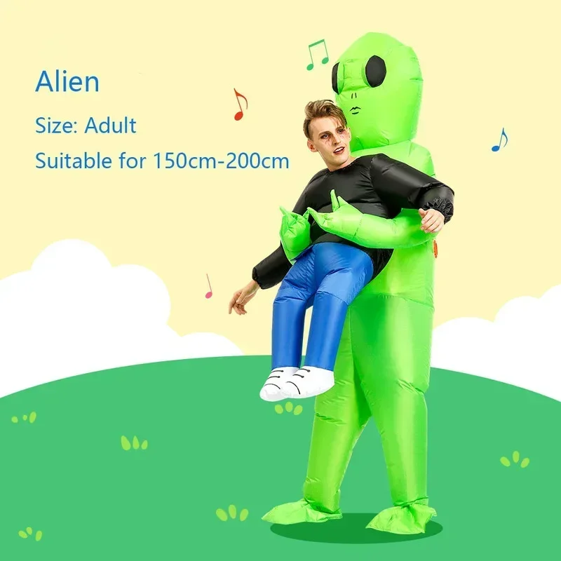 ET-Aliens Inflatable Costume Scary Monster Cosplay for Adult Kids Thanksgiving Christmas Party Festival Stage Children Clothing