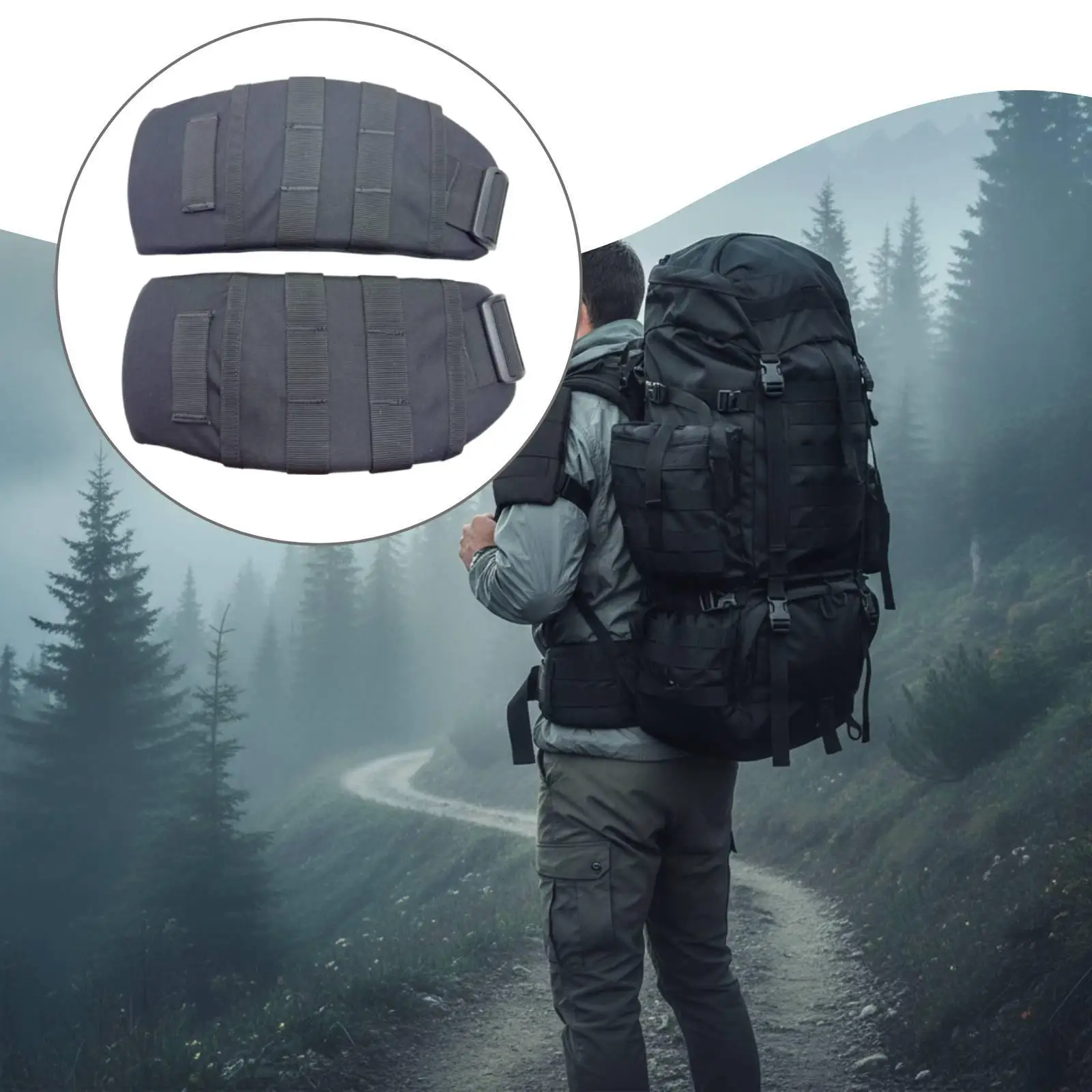 2x-sport-waist-pads-accessory-replacement-easy-installation-casual-outdoor-lightweight-city-commuting-detachable-waist-belt