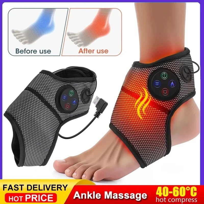 

Electric Ankle Foot Massager Vibration Hot Compress Smart Air Pressure Multifunctional Brace Support Relaxation Treatments