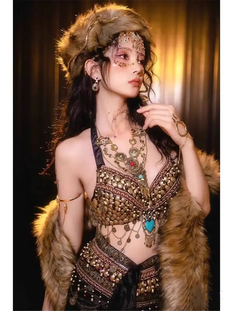 

Новая одежда в экзотическом стиле, Юньнань, Сишуанбаньна, инопланетянин, коренные американцы, племенная принцесса, одежда в западном регионе, женская сексуальная одежда