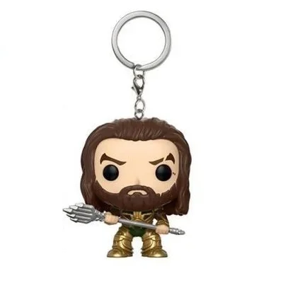 FUNKO Justice League Aquaman Cyborg The Flash Batman Superman Wonder Woman Action Figure Keychain Toy green arrow the joker Toys