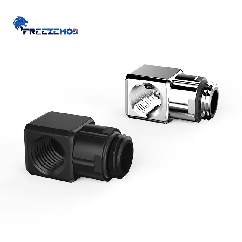 FREEZEMOD GXZWT-D90 M-F 90° Rotatable Angled Fitting, Elbow Reversing 360° Rotation, Hexagonal Design Smooth Surface 4 Colors