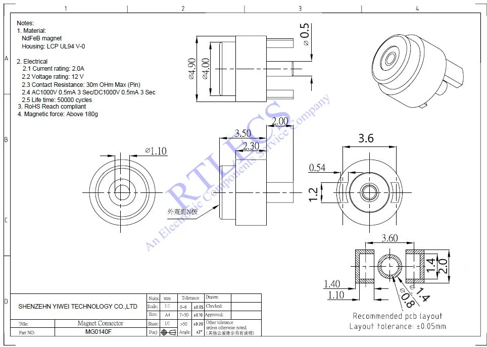 Magnetisches Pogo-Pin USB-C-Kabel Federbelasteter Typ-C 2 4 6 Positionen Steckverbinder Strom- und Datenübertragung für Smartwatch Schönheit & Gesundheit – Detail 13