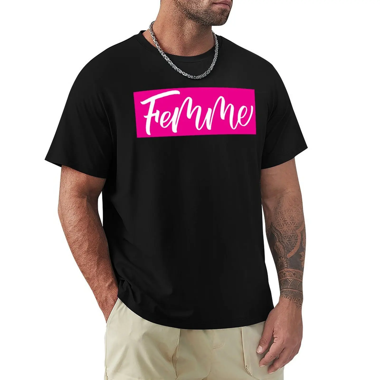 

Femme Life Pink Script T-Shirt Comfortable Daily Wear Tee