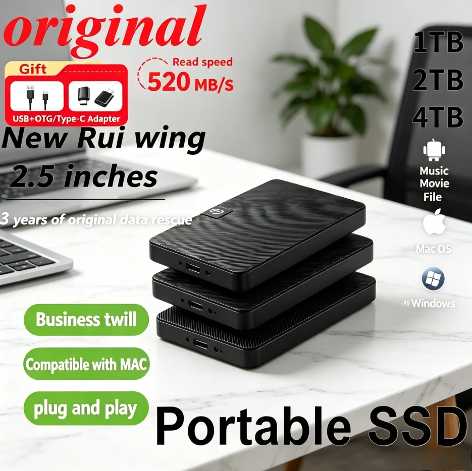 For Seagate Portable External Hard Drive New Style 2.5 Inch USB3.0 500GB 1TB 2TB Extended Capacity for Laptops And Computers