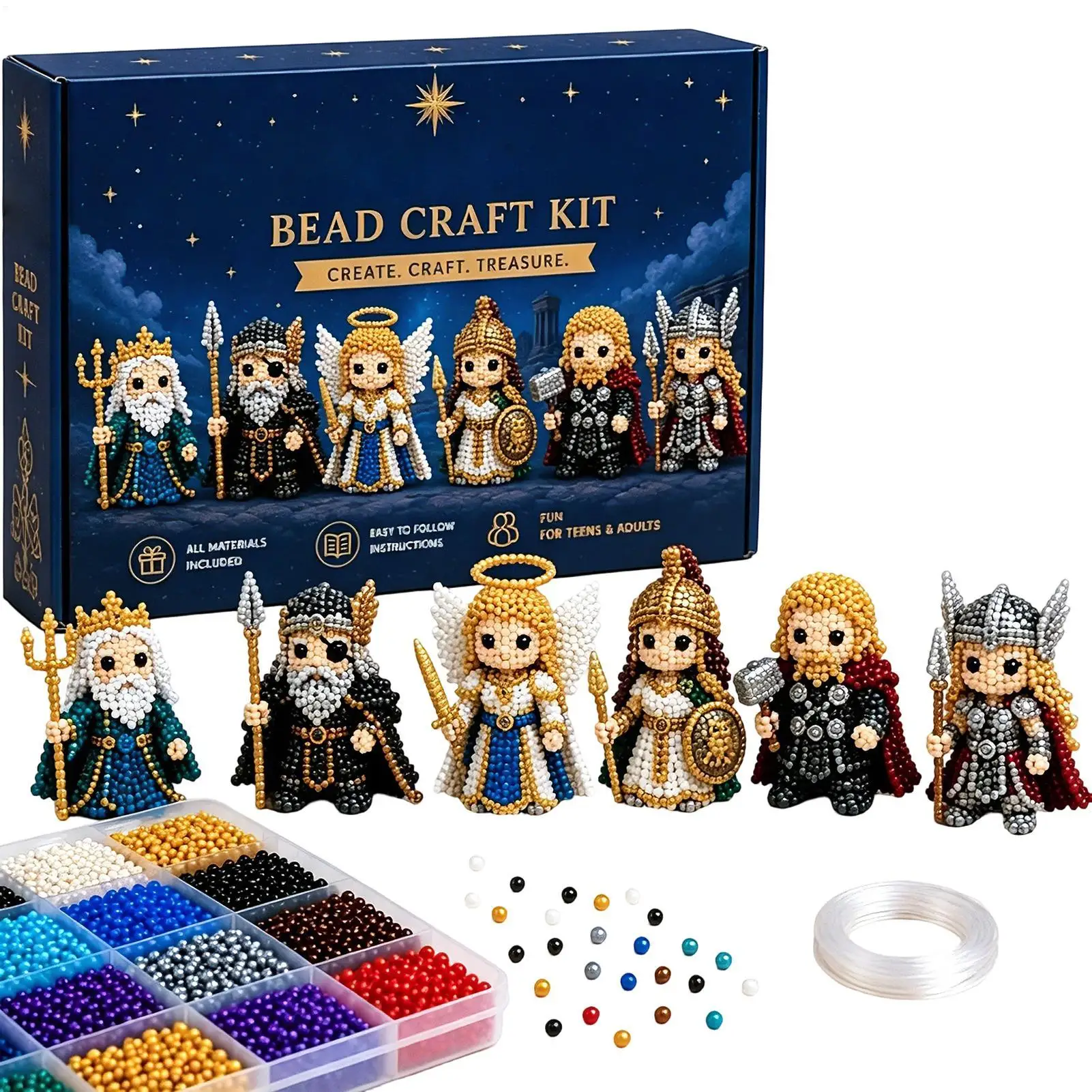 

Beads For Embroidery DIY Desk Decor Craft Supplies Bead Crafts Beading Embroidery Kit For Women Teens Beginners Handcraft Lovers