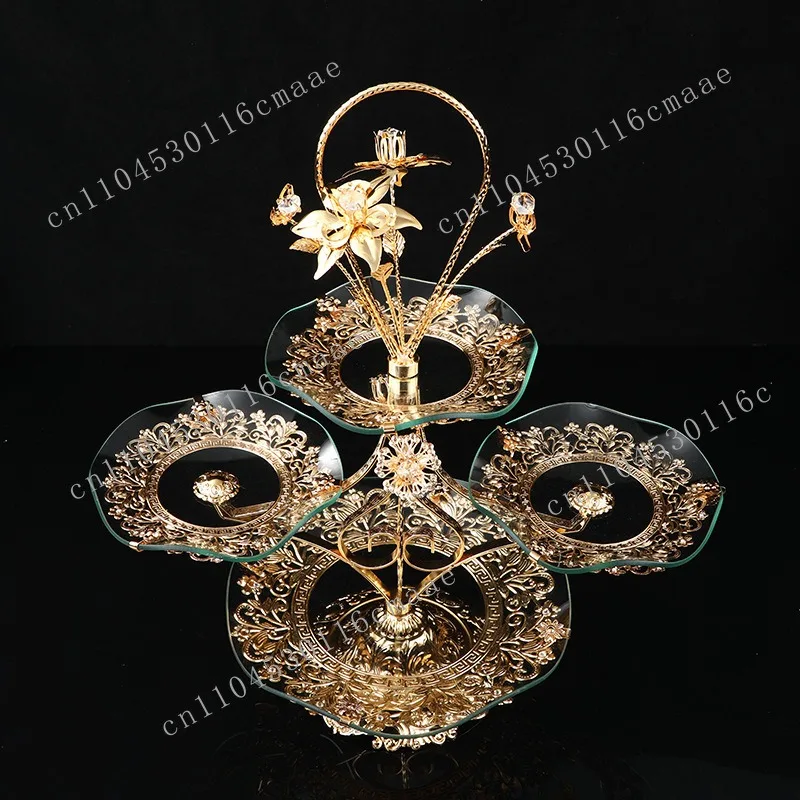 

NEW New Multi Layer Fruit Plate Afternoon Tea Snack Candy Plate Simple Home Fruit Plate