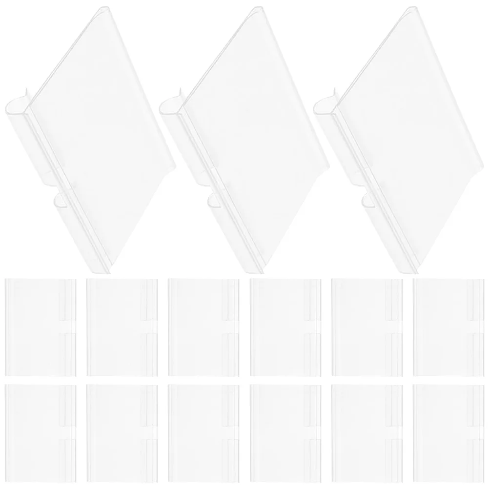 100 قطعة حامل ملصقات الرف الشفاف عرض علامة متينة سهلة التركيب حامل علامة البيع بالتجزئة حامل السعر حامل التسمية #5