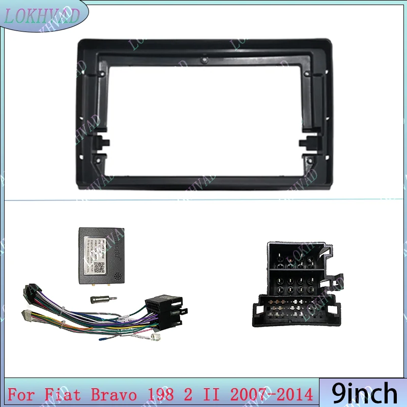 9 Inch 2din Car Radio Installation DVD GPS Mp5 Plastic Fascia Panel Frame for FIAT Bravo 198 2007 - 2014 Ritmo Dash Mount Kit