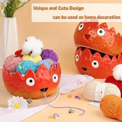 Yarn Bowl Portable Reusable Ceramic Crochet Accessory Yarn Holder for Grandmother Knitters Sister Knitting Lovers Crochet Lovers