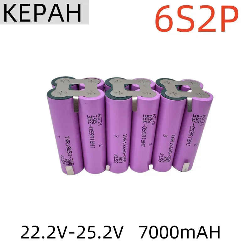 6S2P 3S2P 4S2P 5S2P 18650 35E 3500mAh/7000mAh electric drill 16.8V 21V 25.2V  rechargeable lithium battery electric screwdriver