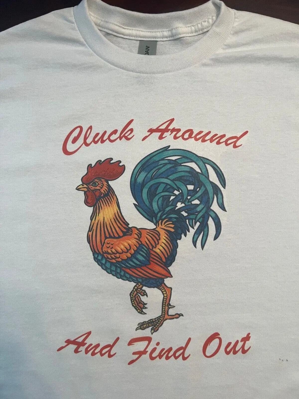 Cluck Around & Find Out Funny Chicken Rooster Tee