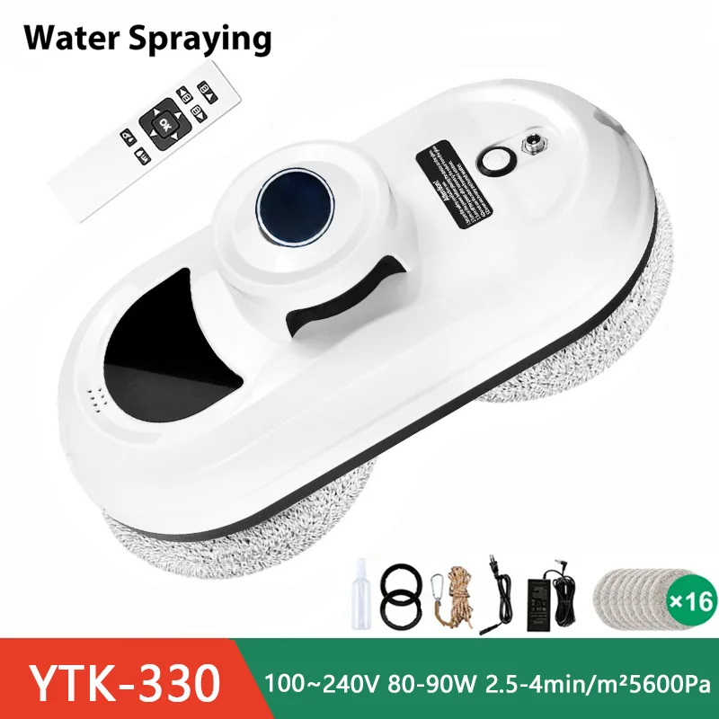 Home intelligent cleaning robot with automatic water spraying function, anti drop magnetic glass cleaning machine