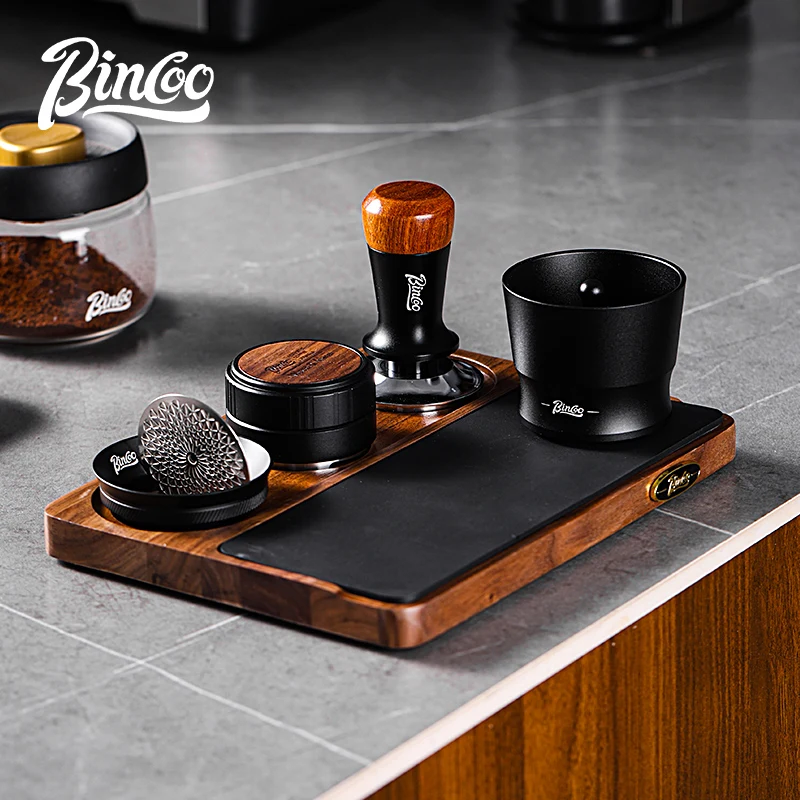 

Bincoo 51-58mm Coffee Storage Board Tampers Coffee Distributor Dosing Ring Reusable Filter Holder Barista Espresso Coffeware Set