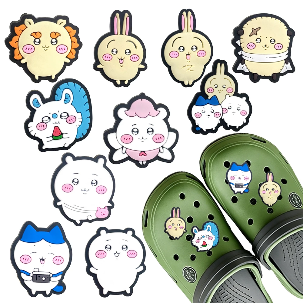 New 1-10pcs Cute Japan Cartoon Series PVC Shoe Charms Accessories DIY Creativity Sandal Wristbands Decorations Party Gifts