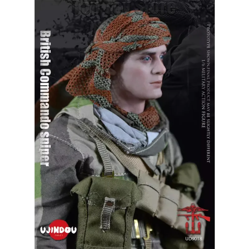 UJINDOU UD9018 1/6 équipe d'assaut britannique Sniper 12 ''mâle soldat militaire figurine ensemble complet modèle à collectionner jouets cadeau
