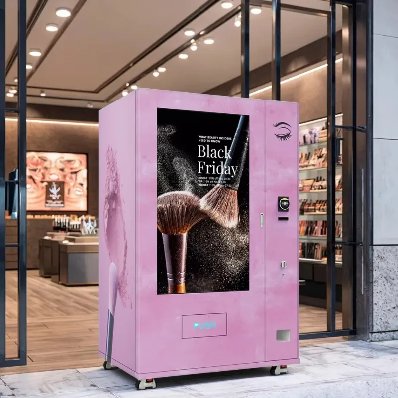 

Custom Self-Service Touch Screen Dispenser Automatic Beauty Makeup Vending Machine Wig Cosmetics Manufacturing Durable Metal