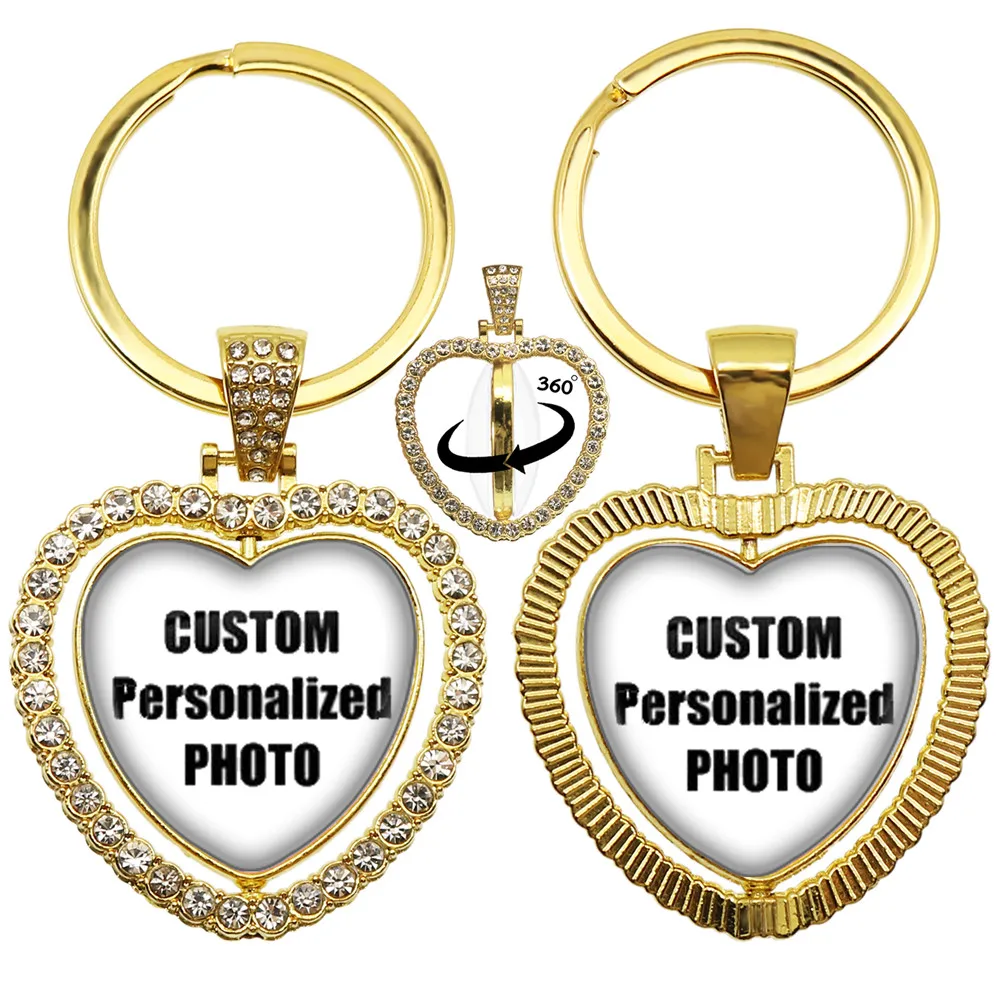 Personalized Custom Double Side Heart Shaped Keychain Mum Dad Baby Grandpa Parents One Side Keychain For Family Anniversary Gift