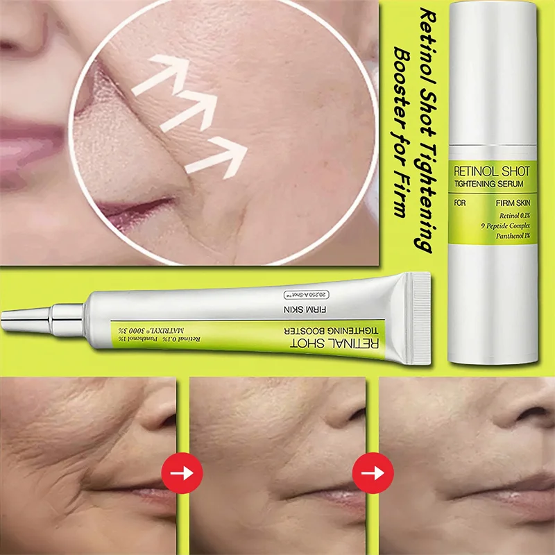 

Retinol Shot Tightening Booster For Firm Skin Face Serum Eye Cream Moisturizing Anti Aging Wrinkles Dark Circles Puffiness Care