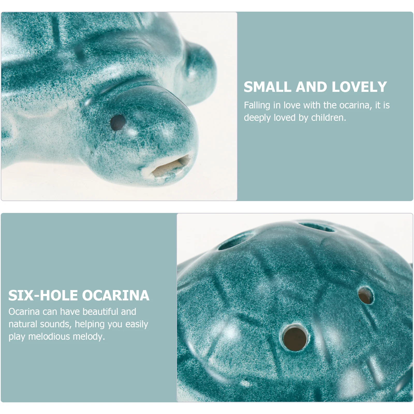 

Turtle Ocarina Exquisite Ocorina Flute Ocurana Musical Instrument for Beginners Themed White Porcelain Animal Cute Ocarana